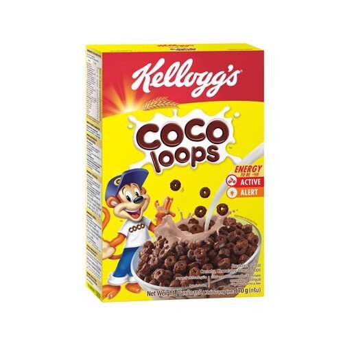 NGŨ CỐC DINH DƯỠNG KELLOGG'S COCO LOOPS - HỘP 170GR