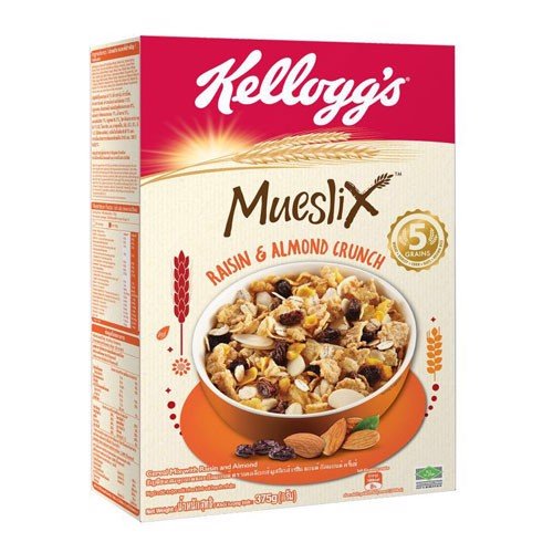 NGŨ CỐC KELLOGG'S MUESLIX RAISIN AND ALMOND CEREAL 375G