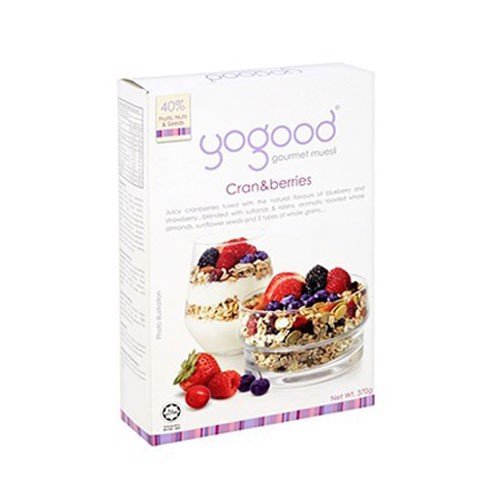 NGŨ CỐC MUESLI NAM VIỆT QUẤT VÀ QUẢ MỌNG YOGOOD 370G