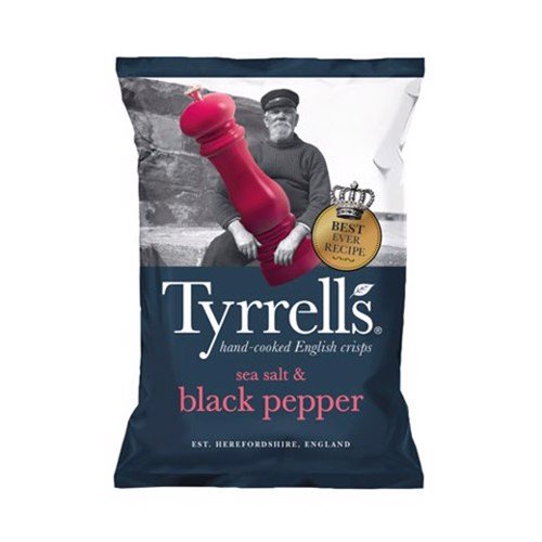 SEA SALT & BLACK PEPPER CHIPS TYRRELLS 150G