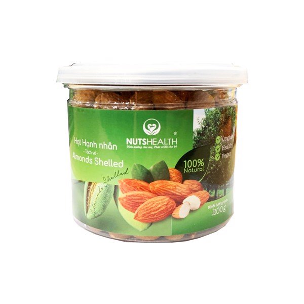 HẠT HẠNH NHÂN TÁCH VỎ NUTSHEALTH 200G