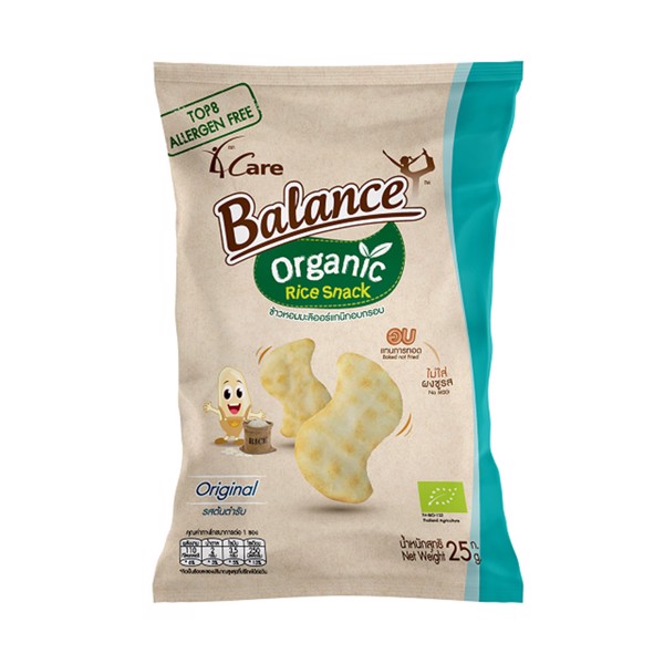 BÁNH SNACK GẠO HỮU CƠ VỊ TRUYỀN THỐNG 4CARE BALANCE 25G