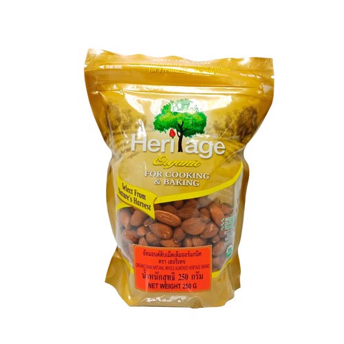 HẠNH NHÂN NGUYÊN HẠT HỮU CƠ HERITAGE 250G