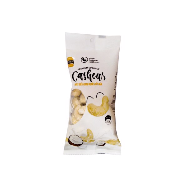 HẠT ĐIỀU RANG NƯỚC CỐT DỪA GOLD CASHEW 50G