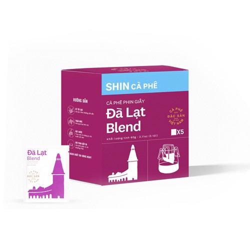 CÀ PHÊ PHIN GIẤY ĐÀ LẠT BLEND SHIN CÀ PHÊ 60G