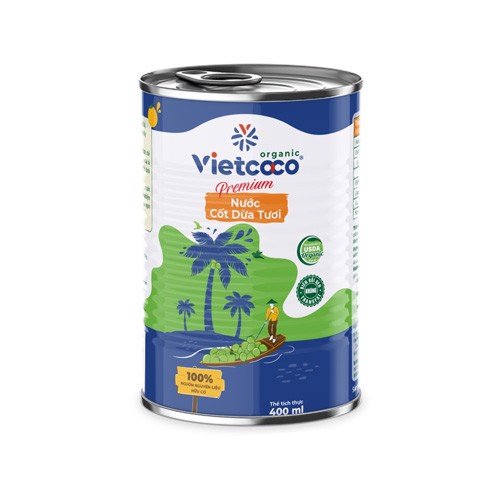 NƯỚC CỐT DỪA TƯƠI ORGANIC VIETCOCO 400ML