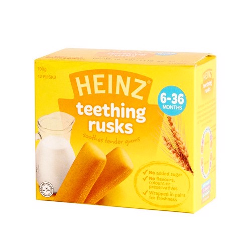 BÁNH QUY ĂN DẶM CHO BÉ TỪ 6-36 THÁNG TUỔI HEINZ 100GR