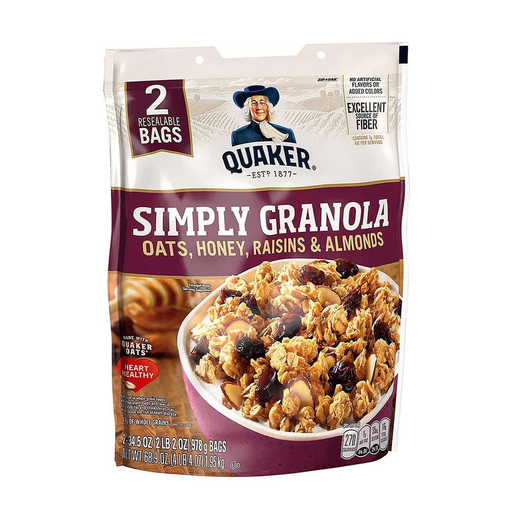 NGŨ CỐC ĂN KIÊNG QUAKER GRANOLA - TÚI 987GR