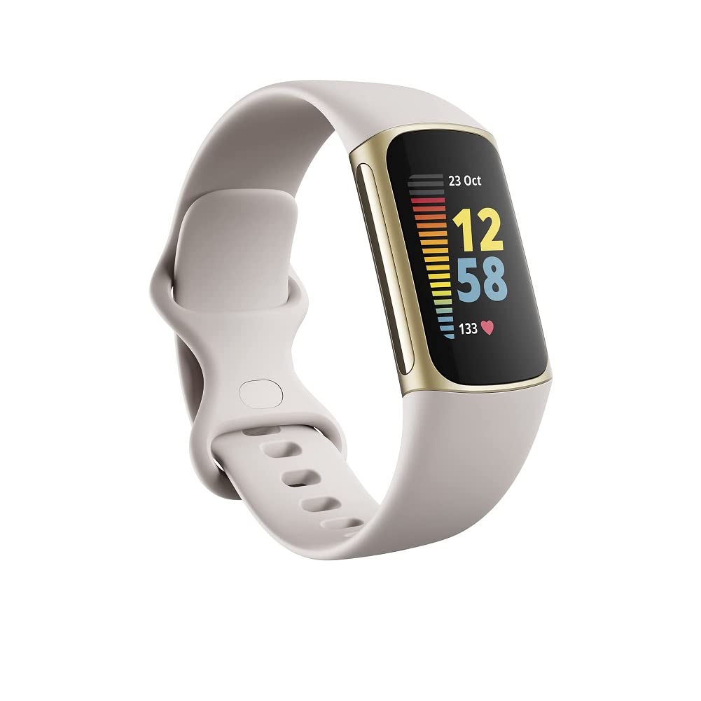 ĐỒNG HỒ THEO DÕI CALORIES Fitbit Charge 5 -  Lunar White/Soft Gold